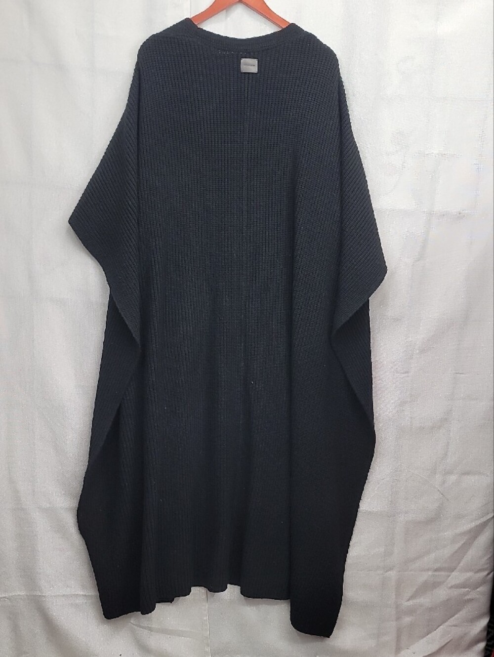 All Saints Farren Maxi Length Ribbed Ruana Scarf OS - Picture 10 of 15